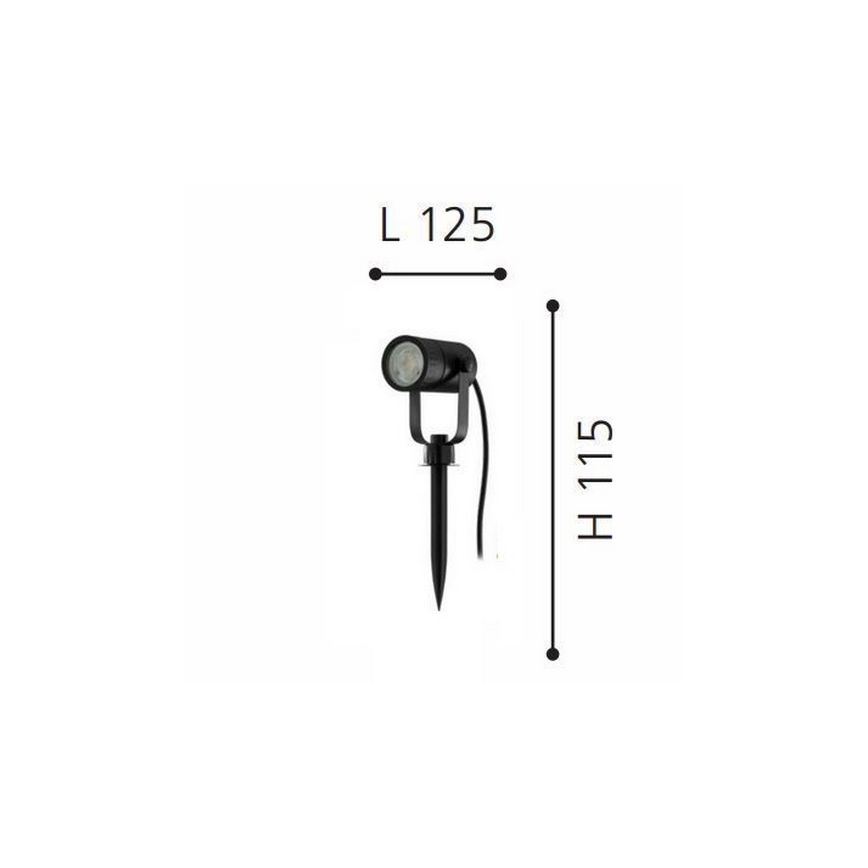 Eglo 31374 - LED RGBW Zatemnitvena zunanja svetilka NEMA-Z 1xGU10/5W/230V 2700-6500K IP65 črna