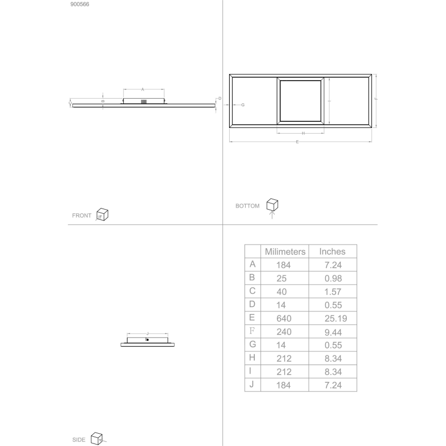 Eglo 31431 - LED RGBW Zatemnitvena stropna svetilka CALAGRANO-Z LED/21W/230V 3000-6500K črna