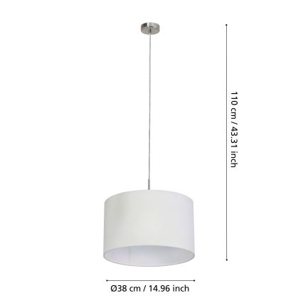 Eglo - Lestenec na vrvici 1xE27/60W/230V