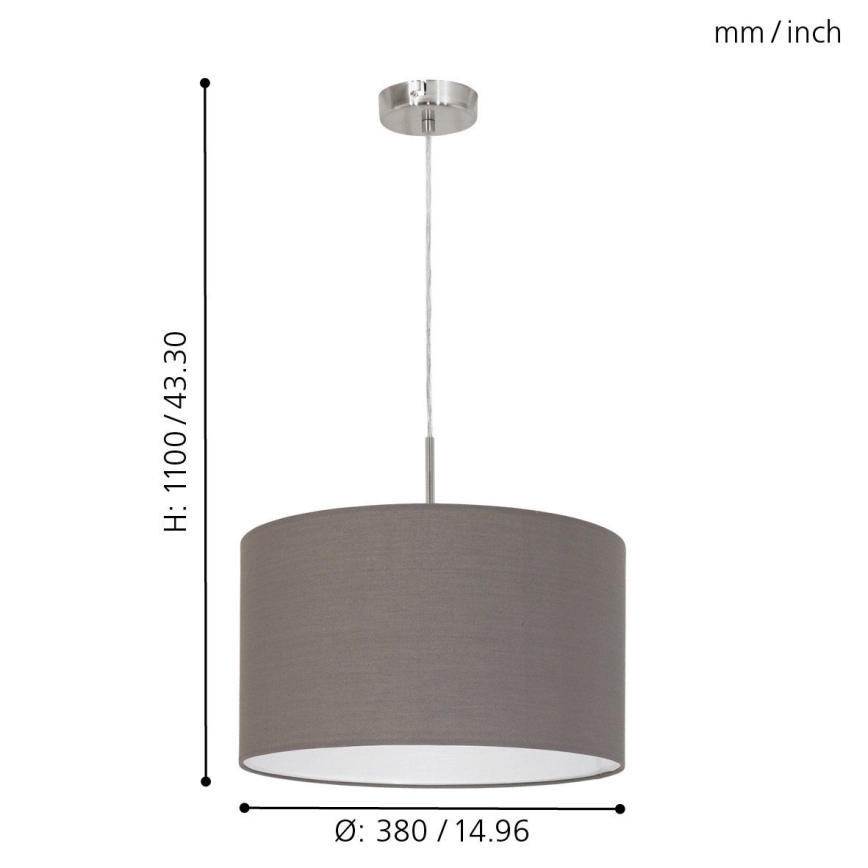 Eglo - Lestenec na vrvici E27/60W/230V