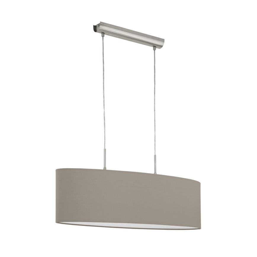 Eglo - Lestenec na vrvici 2xE27/60W/230V taupe