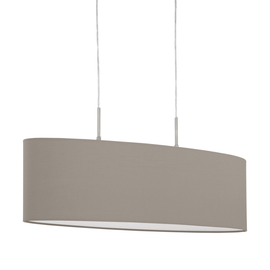 Eglo - Lestenec na vrvici 2xE27/60W/230V taupe