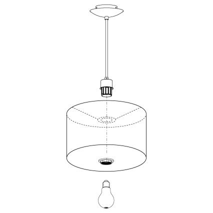 Eglo - Lestenec na vrvici 1xE27/60W/230V