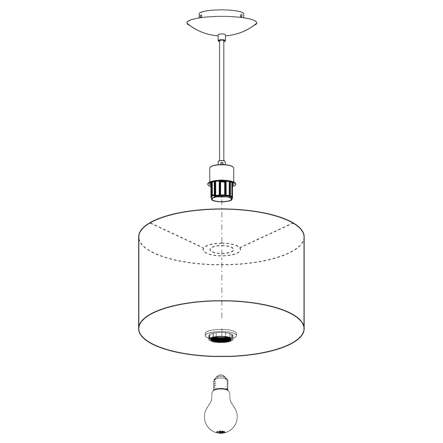 Eglo - Lestenec na vrvici 1xE27/60W/230V