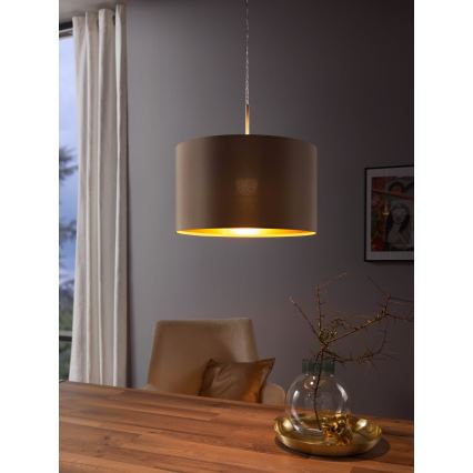 Eglo - Lestenec na vrvici 1xE27/60W/230V taupe