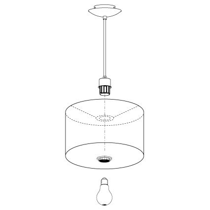 Eglo - Lestenec na vrvici 1xE27/60W/230V