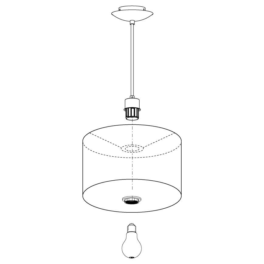 Eglo - Lestenec na vrvici 1xE27/60W/230V