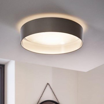 Eglo 31623 - LED stropna svetilka MASERLO LED/16W/230V 3000K premer 40,5 cm siva/srebrna