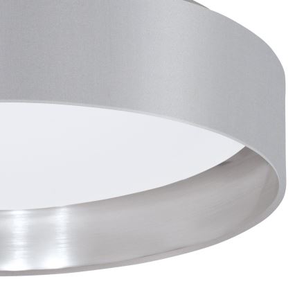 Eglo 31623 - LED stropna svetilka MASERLO LED/16W/230V 3000K premer 40,5 cm siva/srebrna