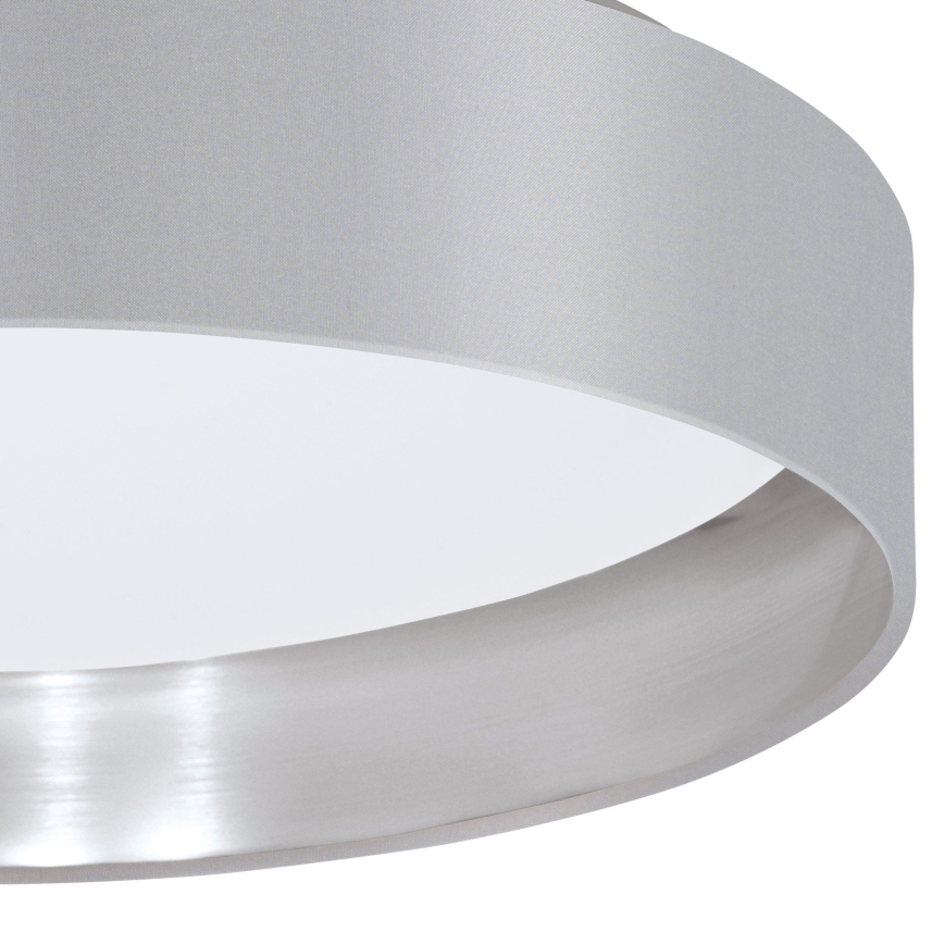 Eglo 31623 - LED stropna svetilka MASERLO LED/16W/230V 3000K premer 40,5 cm siva/srebrna
