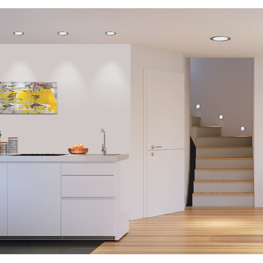 Eglo 31676 - LED vgradna stropna svetilka FUEVA 1 1xLED/18W/230V, premer 22,5 cm