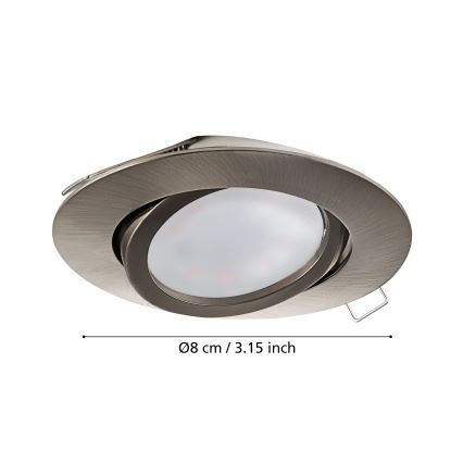 Eglo - KOMPLET 3x LED Vgradna svetilka TEDO 3xGU10-LED/5W/230V