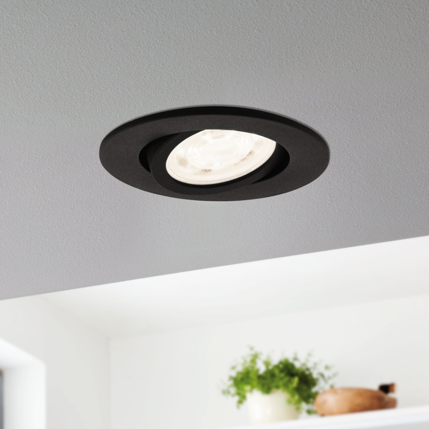 Eglo 31695 - LED RGBW Zatemnitvena vgradna svetilka SALICETO-Z LED/4,7W/230V 2700-6500K črna