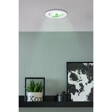 Eglo 31696 - LED RGBW Zatemnitvena vgradna svetilka SALICETO-Z LED/4,7W/230V 2700-6500K bela