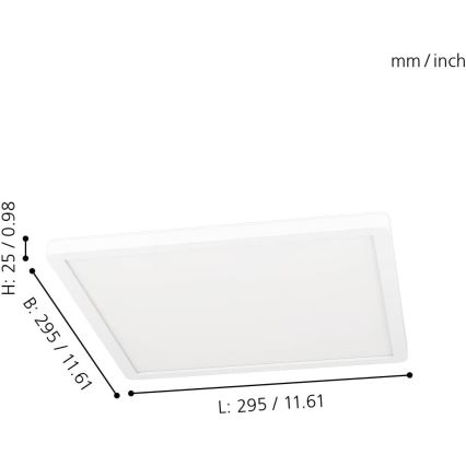 Eglo 31706 - LED RGBW Zatemnitvena stropna svetilka ROVITO-Z LED/14,6W/230V 2700-6500K črna