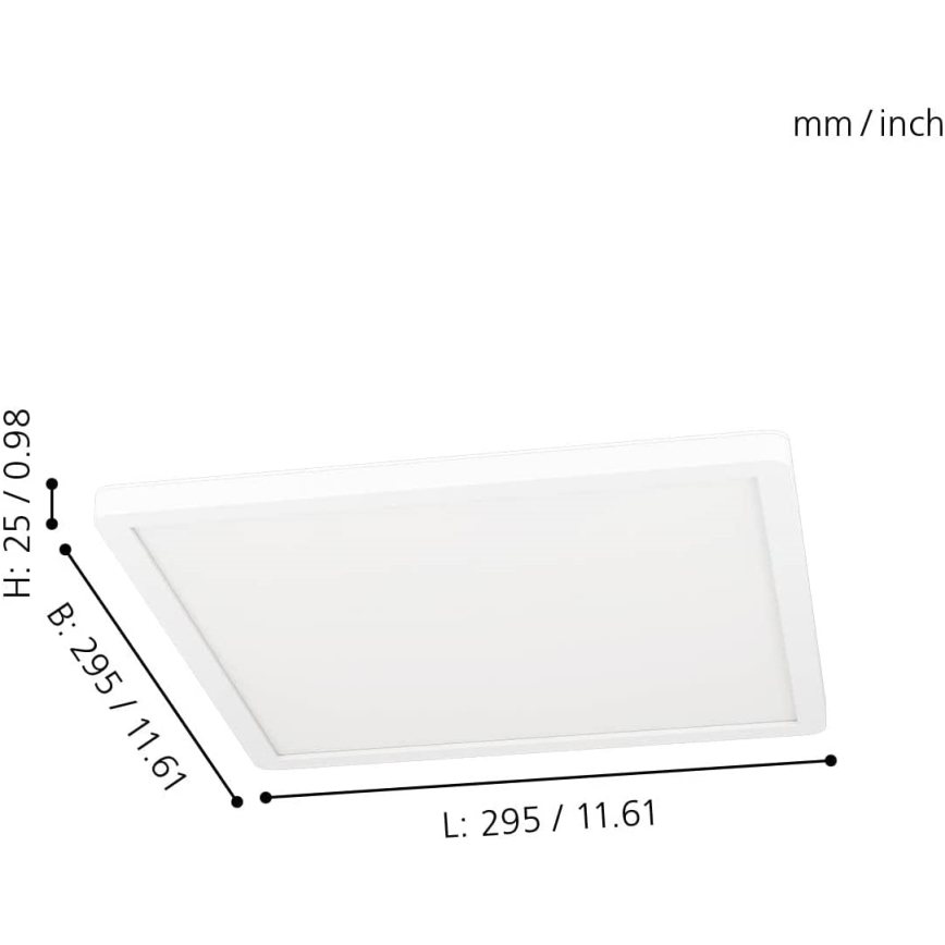 Eglo 31706 - LED RGBW Zatemnitvena stropna svetilka ROVITO-Z LED/14,6W/230V 2700-6500K črna