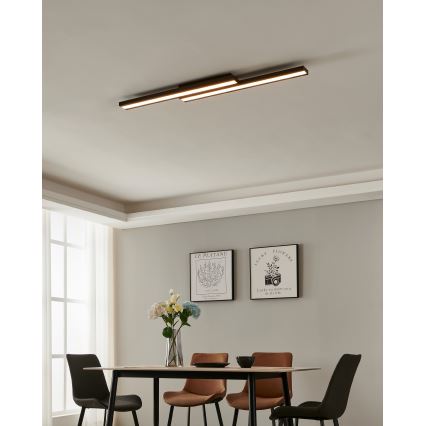 Eglo 31715 - LED RGBW Zatemnitvena stropna svetilka SALITERAS-Z LED/20,4W/230V 2700-6500K črna