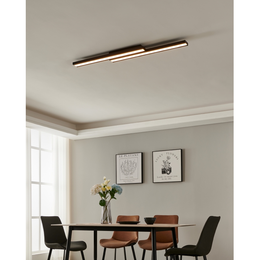 Eglo 31715 - LED RGBW Zatemnitvena stropna svetilka SALITERAS-Z LED/20,4W/230V 2700-6500K črna