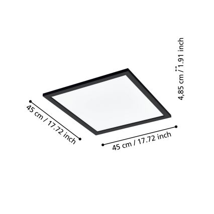 Eglo 31724 - LED Zatemnitvena stropna svetilka SALOBRENA-Z LED/21,5W/230V 2700-6500K črna
