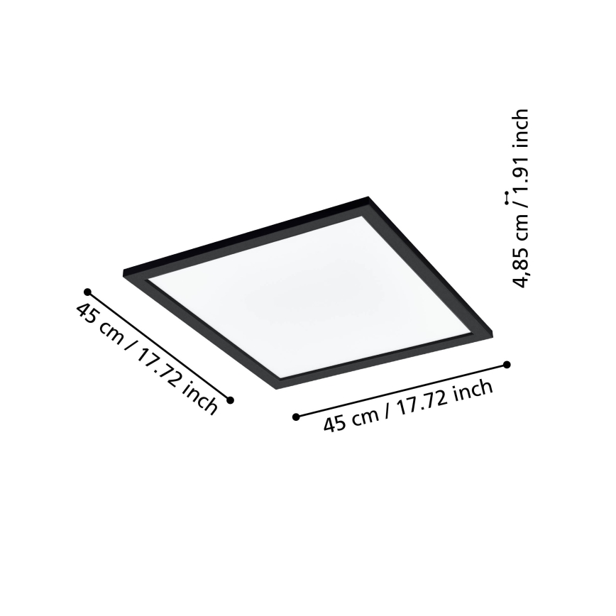 Eglo 31724 - LED Zatemnitvena stropna svetilka SALOBRENA-Z LED/21,5W/230V 2700-6500K črna