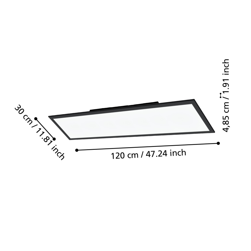 Eglo 31726 - LED Zatemnitvena stropna svetilka SALOBRENA-Z LED/33,5W/230V 2700-6500K črna