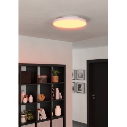 Eglo 31728 - LED RGBW Zatemnitvena stropna svetilka TURCONA-Z LED/22,4W/230V 2700-6500K bela