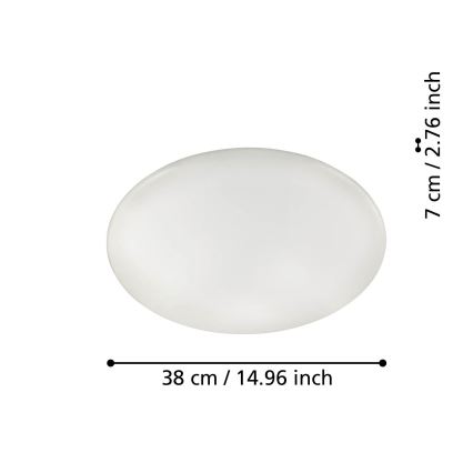 Eglo 31737 - LED Zatemnitvena stropna svetilka TOTARI-Z LED/19,2W/230V 2700-6500K bela