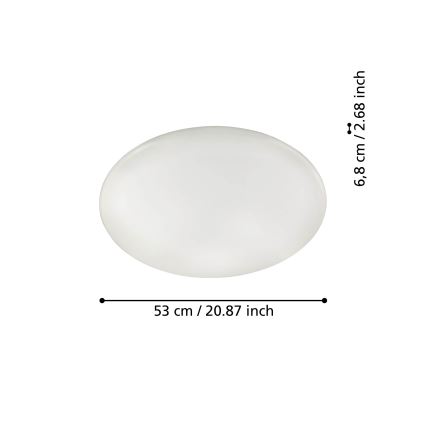 Eglo 31738 - LED Zatemnitvena stropna svetilka TOTARI-Z LED/44,8W/230V 2700-6500K bela