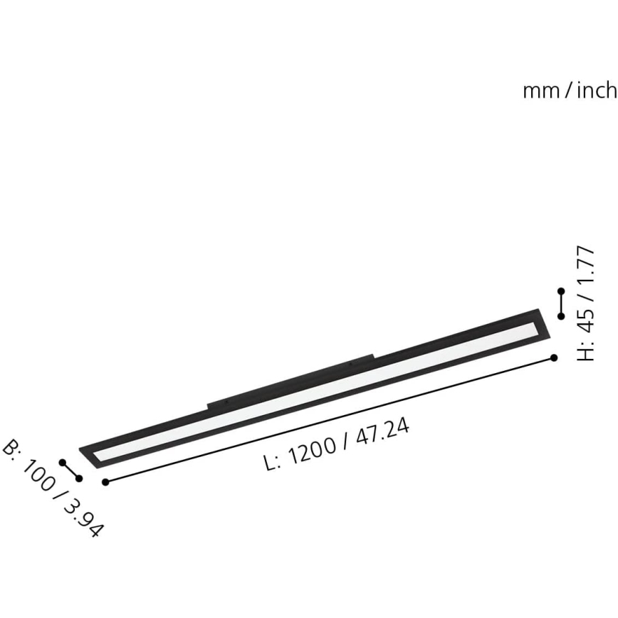 Eglo 31739 - LED Zatemnitvena stropna svetilka SALOBRENA-Z LED/33,5W/230V 2700-6500K črna