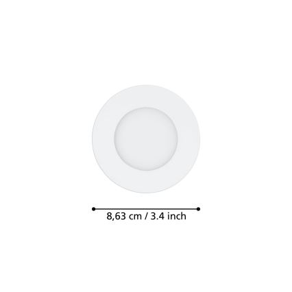 Eglo 31741 - Komplet 3x zatemljivih LED vpustnih kopalniških svetil FUEVA-Z 1xLED/2,8W/230V 2700-6500K IP44 bela, premer 8,5 cm
