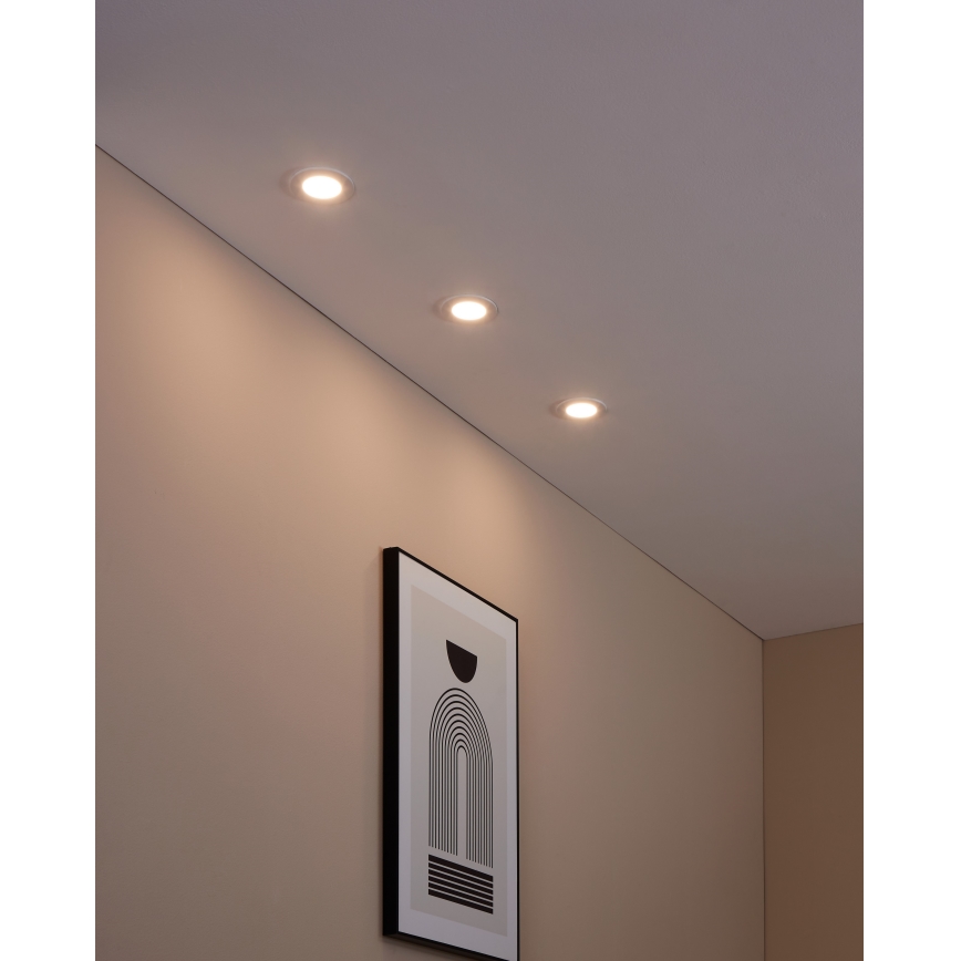 Eglo 31741 - SET 3x LED Zatemnitvena kopalniška vgradna svetilka FUEVA-Z 1xLED/2,8W/230V 2700-6500K IP44 bela