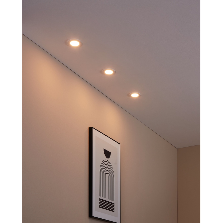 Eglo 31741 - SET 3x LED Zatemnitvena kopalniška vgradna svetilka FUEVA-Z 1xLED/2,8W/230V 2700-6500K IP44 bela
