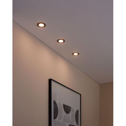 Eglo 31743 - SET 3x LED Zatemnitvena kopalniška vgradna svetilka FUEVA-Z 1xLED/2,8W/230V 2700-6500 IP44 črna