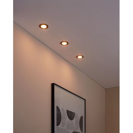 Eglo 31743 - SET 3x LED Zatemnitvena kopalniška vgradna svetilka FUEVA-Z 1xLED/2,8W/230V 2700-6500 IP44 črna