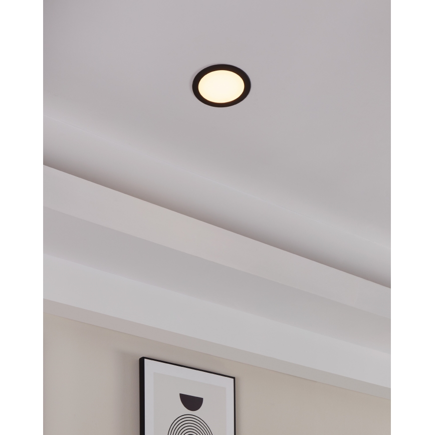 Eglo 31744 - LED Zatemnitvena kopalniška vgradna svetilka FUEVA-Z LED/10,5W/230V 2700-6500K IP44 črna