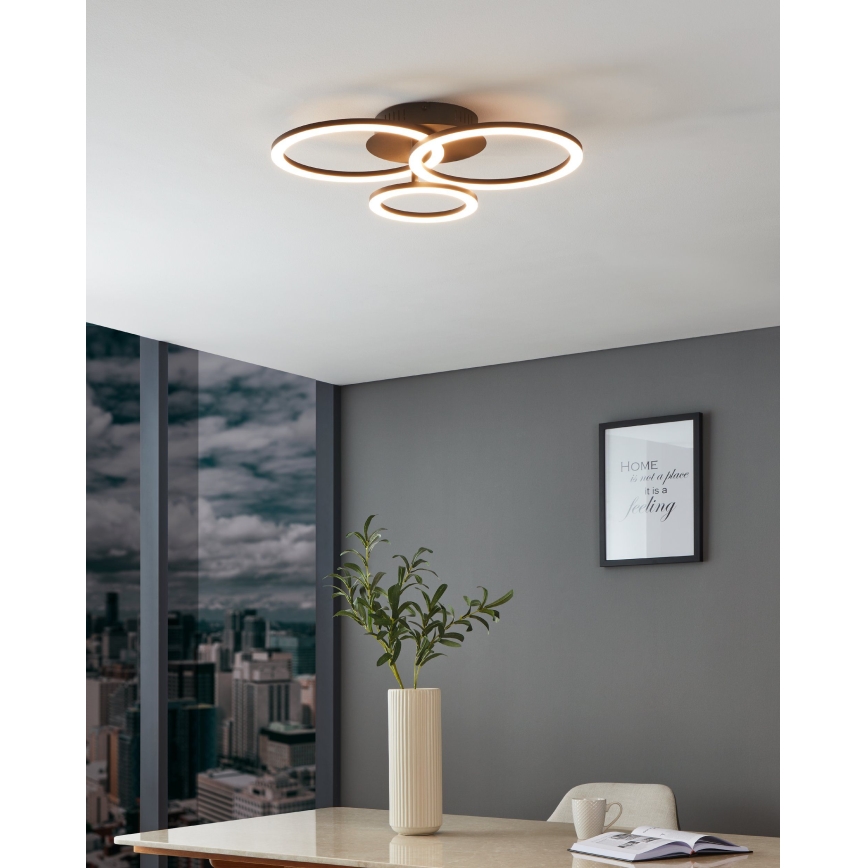 Eglo 31771 - LED Zatemnitvena stropna svetilka PARRAPOS-Z LED/33W/230V 3000-6500K črna