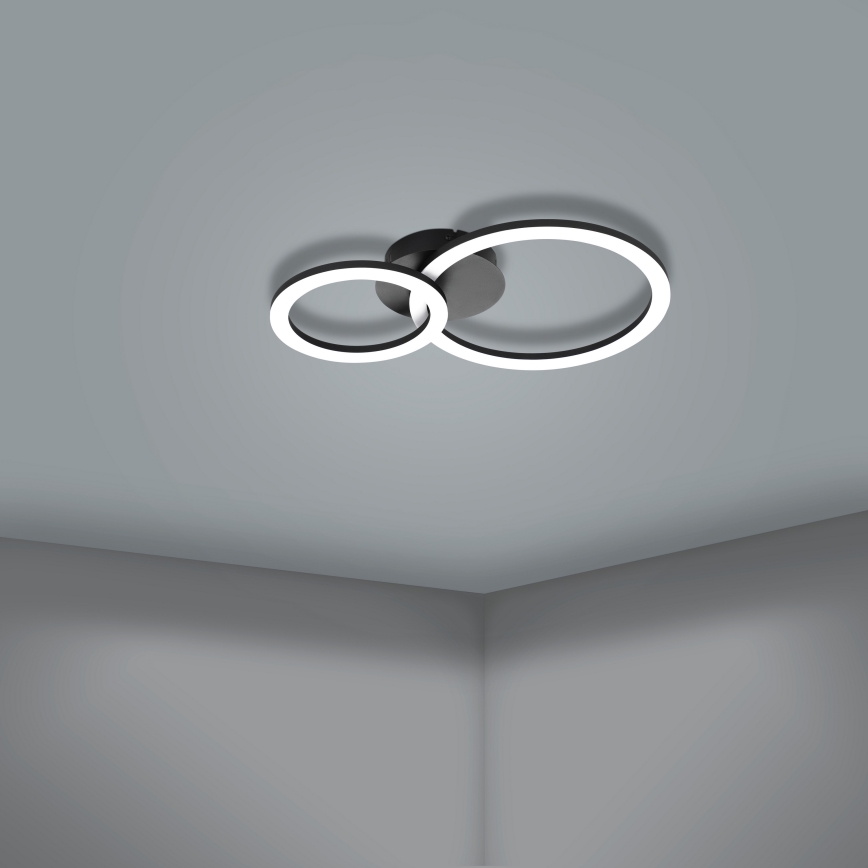Eglo 31772 - LED Zatemnitvena stropna svetilka PARRAPOS-Z LED/15W/230V 3000-6500K črna