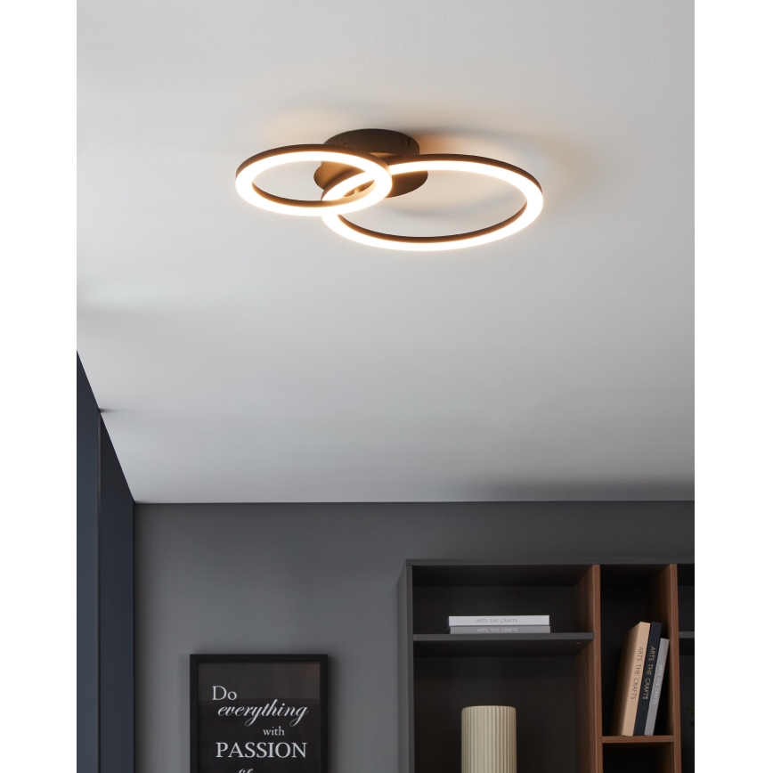 Eglo 31772 - LED Zatemnitvena stropna svetilka PARRAPOS-Z LED/15W/230V 3000-6500K črna