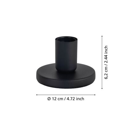 Eglo - Podstavek za svetilko 1xE27/40W/230V črna