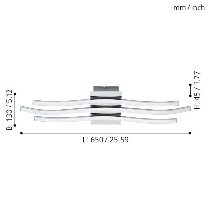 Eglo - LED stropna svetilka LED/26W/230V