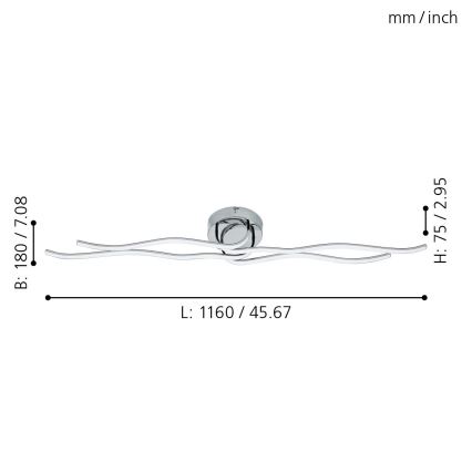 Eglo - LED stropna svetilka LED/40W/230V