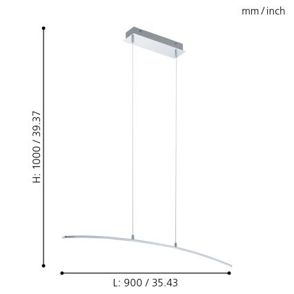 Eglo - LED lestenec LED/14W/230V