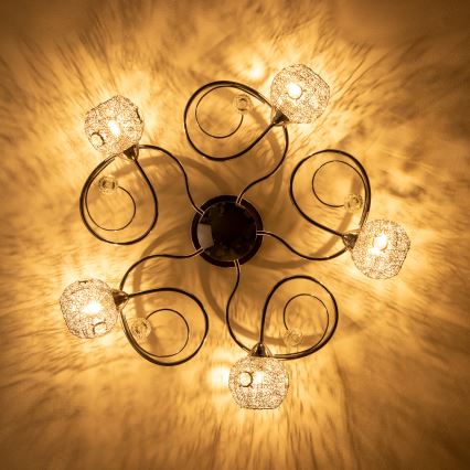 Eglo 32103 - LED stropni lestenec VELAGO 5xG9/33W/230V sijajni krom