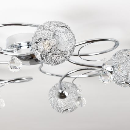 Eglo 32103 - LED stropni lestenec VELAGO 5xG9/33W/230V sijajni krom