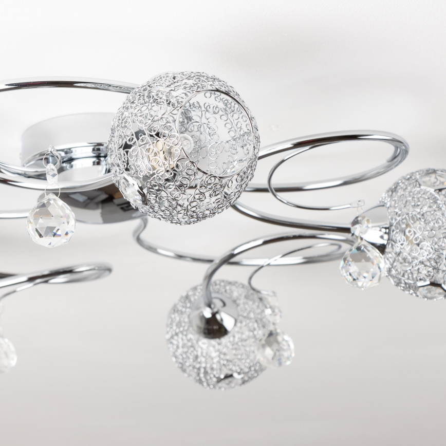 Eglo 32103 - LED stropni lestenec VELAGO 5xG9/33W/230V sijajni krom