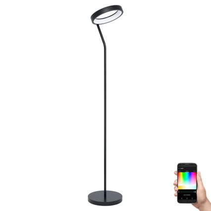 Eglo 32327 - LED RGBW stoječa svetilka z zatemnitvijo MARGHERA-C LED/15,5W/230V 2700-6500K črna