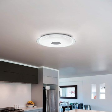 Eglo 32344 - LED RGBW stropna svetilka LANCIANO-C z zatemnitvijo LED/53W/230V 2700-6500K + daljinski upravljalnik