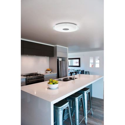 Eglo 32344 - LED RGBW stropna svetilka LANCIANO-C z zatemnitvijo LED/53W/230V 2700-6500K + daljinski upravljalnik