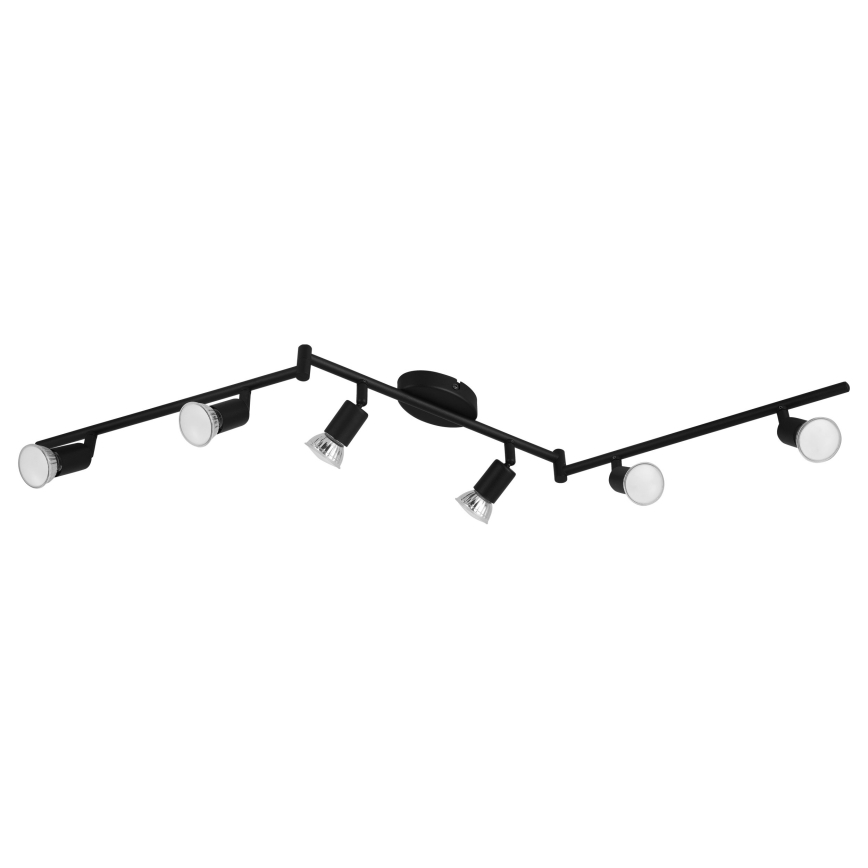 Eglo - LED Reflektor 6xGU10/2,8W/230V 3000K črna
