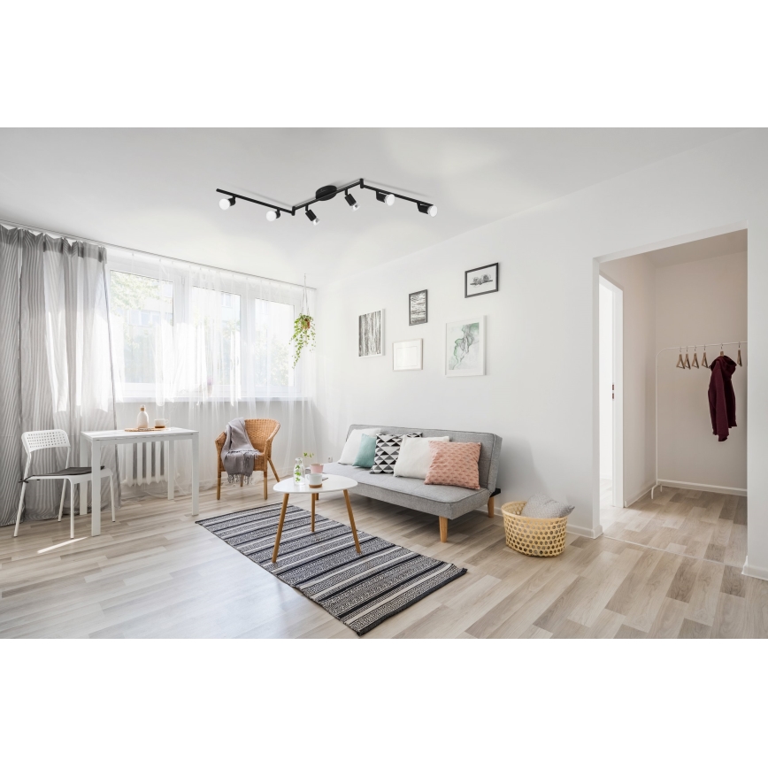 Eglo - LED Reflektor 6xGU10/2,8W/230V 3000K črna